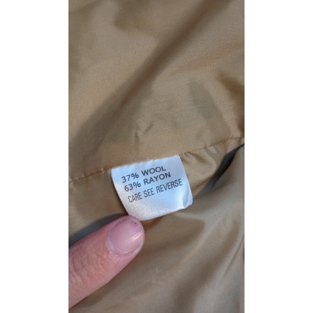 Women's Rafael Khaki Tan Wool Blend Blazer Jacket, Size 14 - Picture 10 of 11